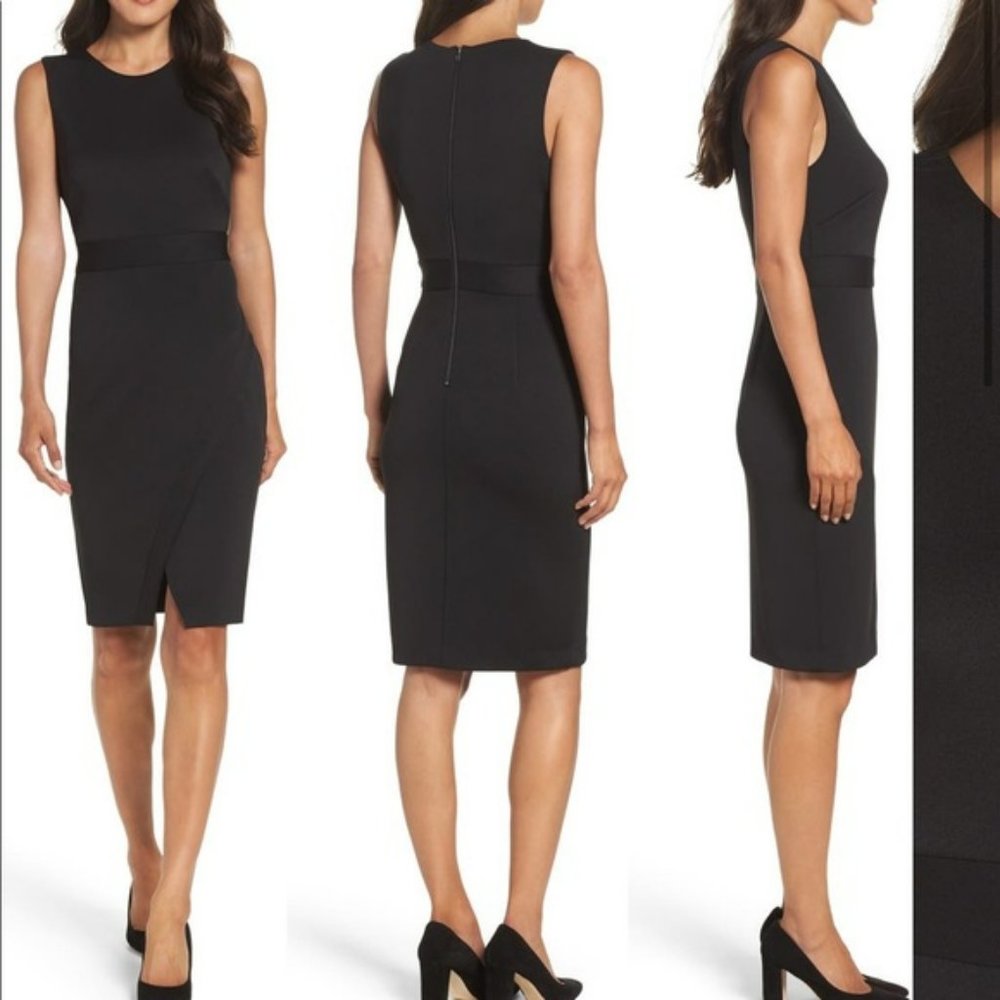 Maggy London Scissor Sheath Dress - Black Size 12